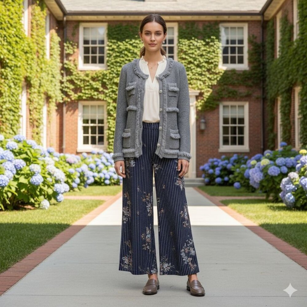 INC International Concepts Gray Silver Speckles Fringe Trim Knit Cardigan XL - Picture 4 of 12